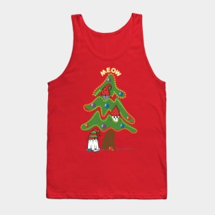 Meow - Christmas Tree Tank Top